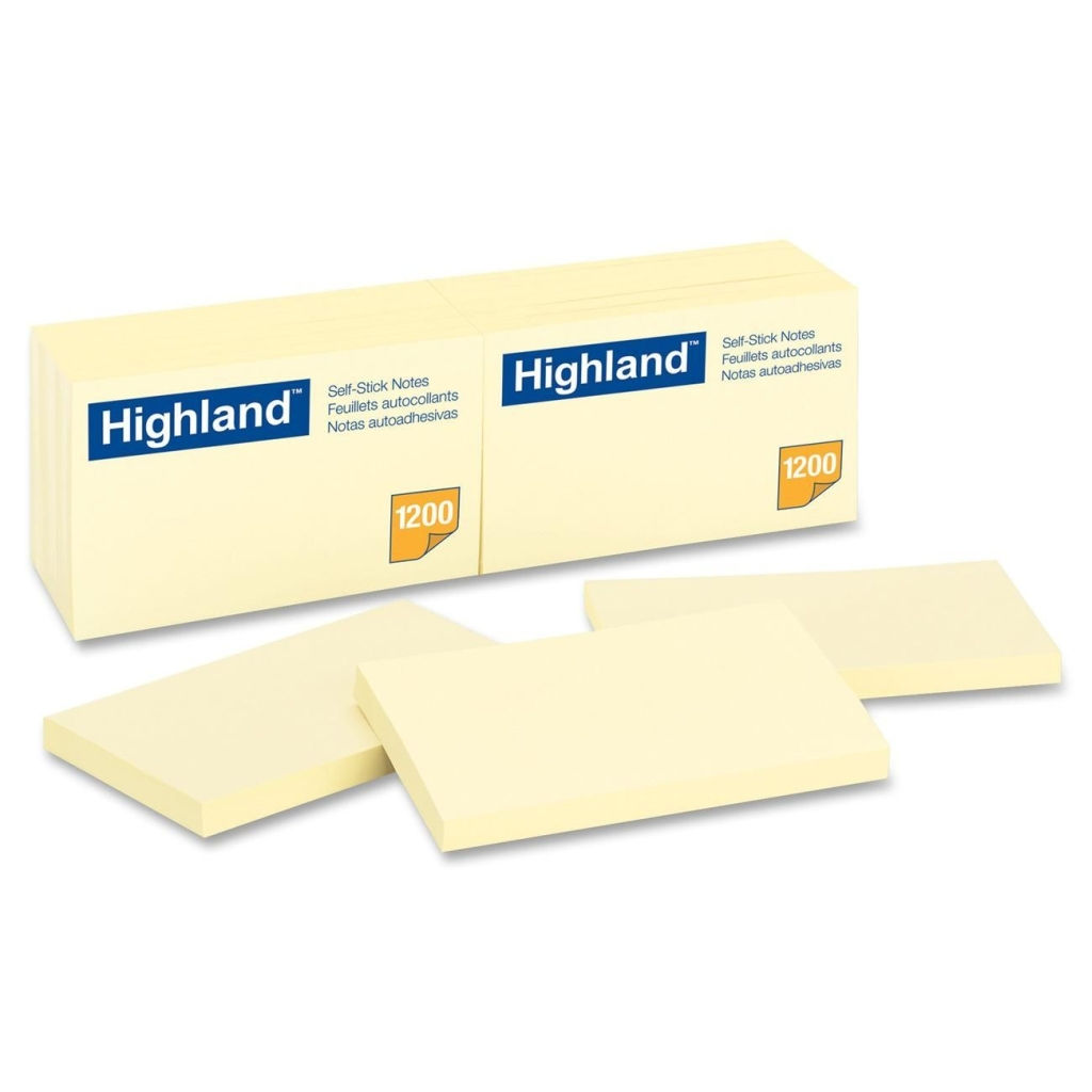 Highland Self Stick Notes 5" x 3" - Yellow