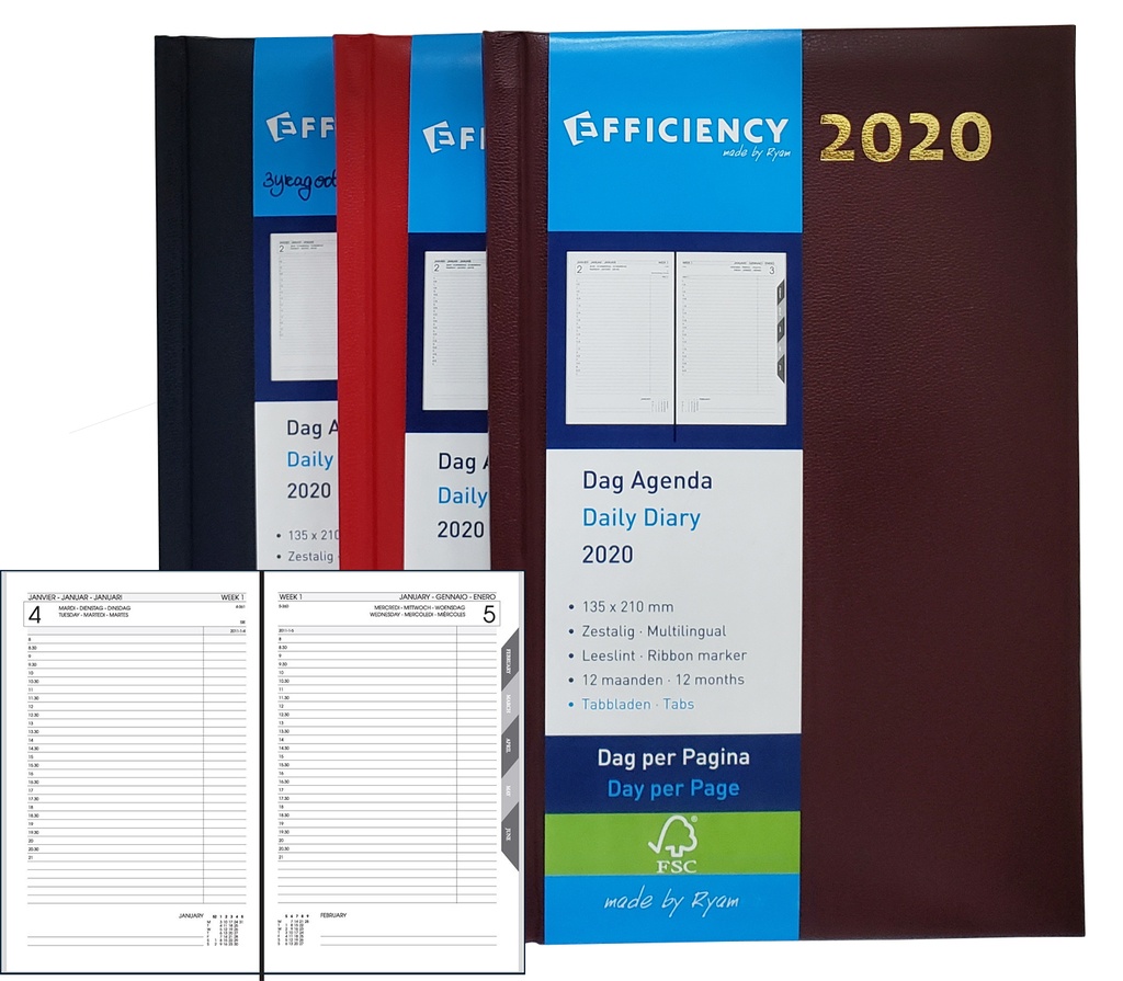 Ryam Efficiency Agenda 8624 Short  - Red 