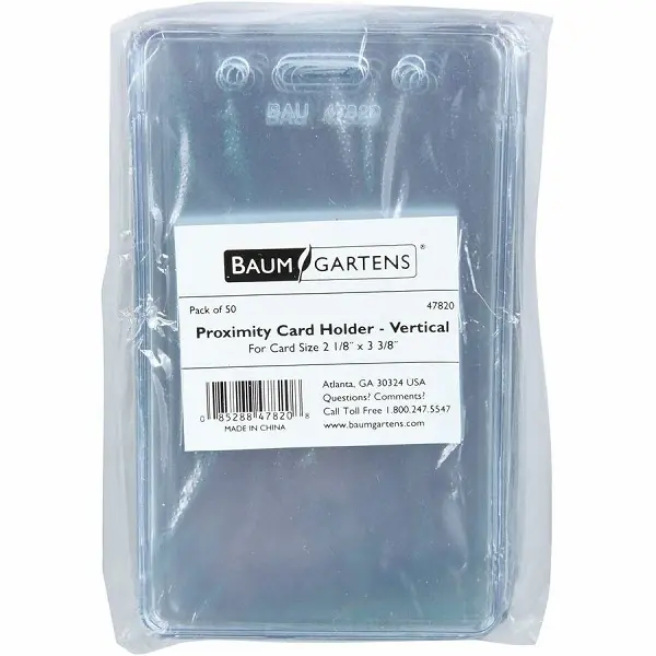 Vinyl Badge Holder - Vertical (Pack of 50)