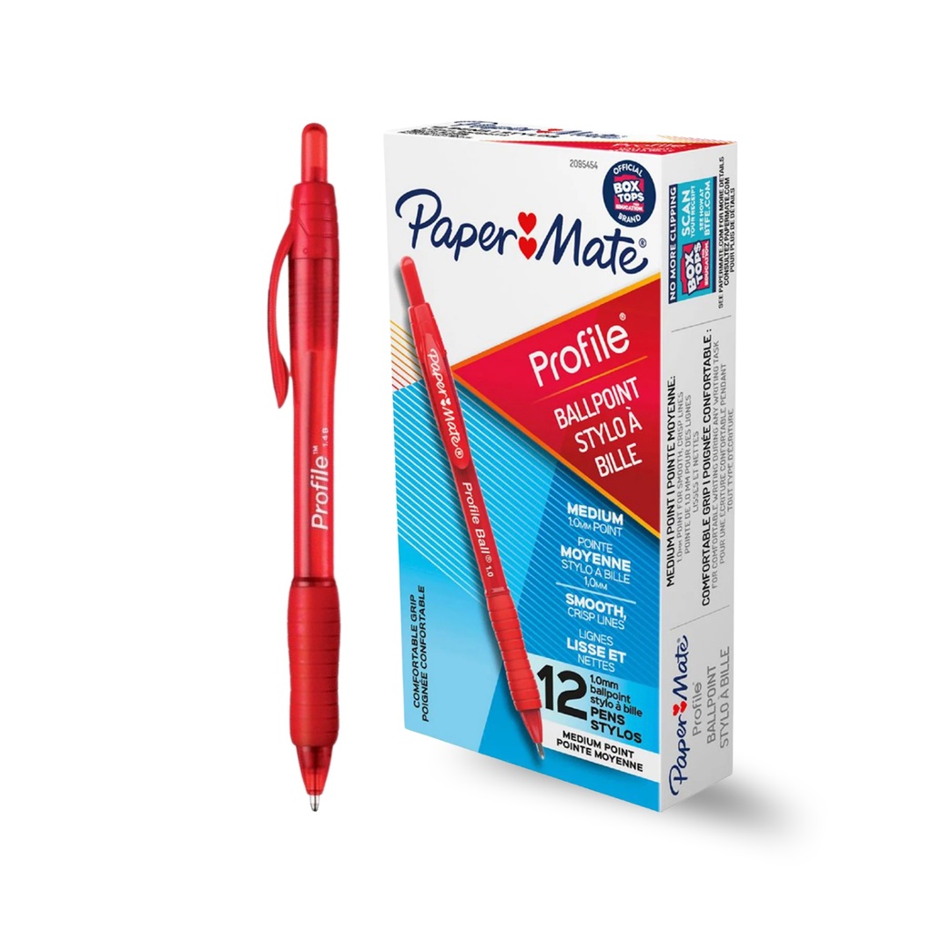 Ballpoint Pen Papermate Profile - Red (Pack of 12)