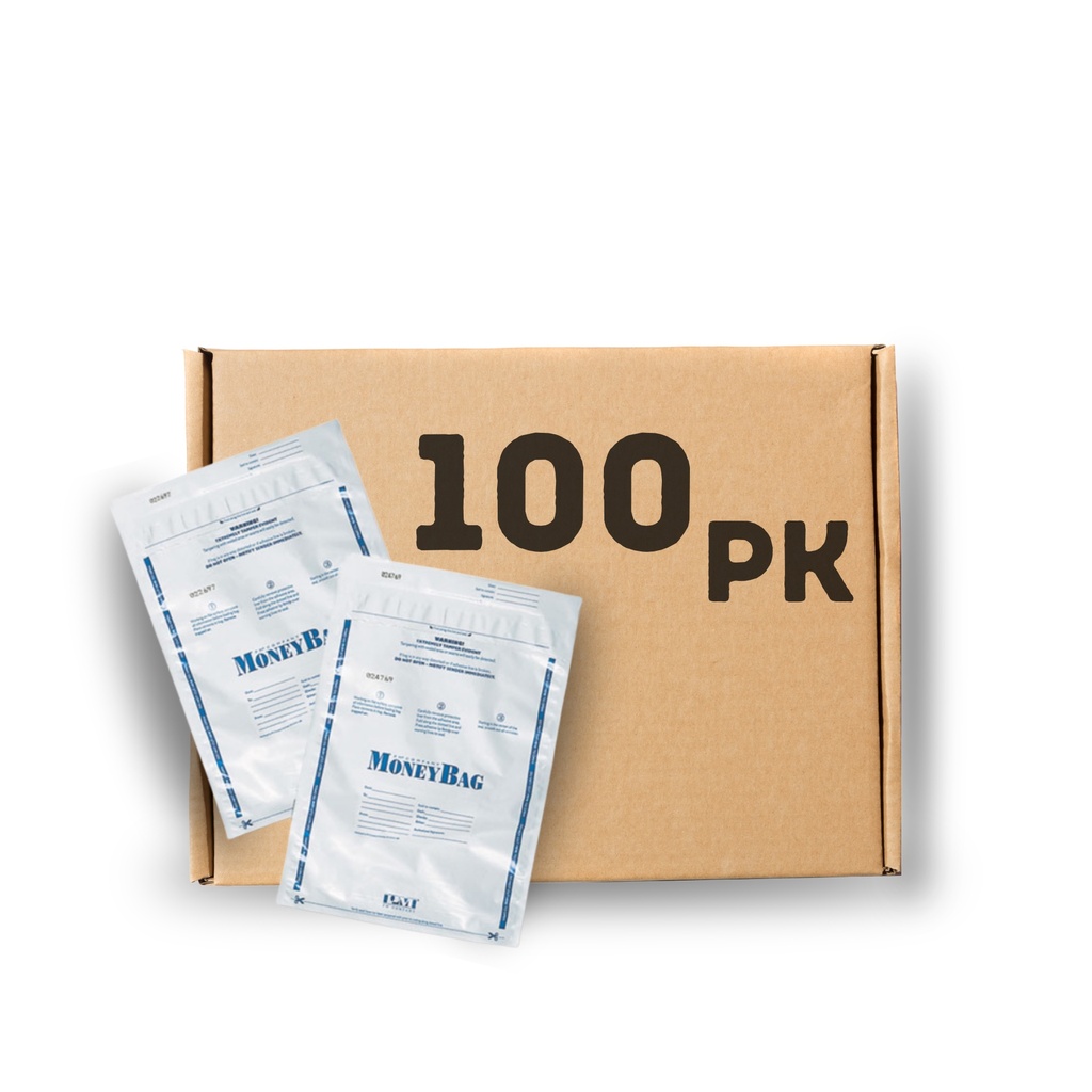 Tamper-Evident White Deposit Bag - White (Pack of 100)