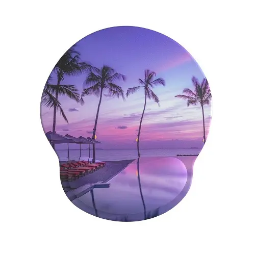 Mousepad With Wrist Support Mauve Twilight