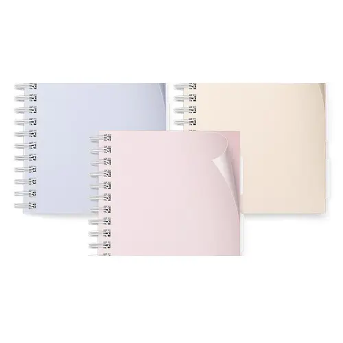 A5 Project Book 200 Pages - 3 Tabs Assorted Pastel