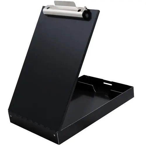 Aluminum Storage Clipboard Letter Size - 1 Cpt. Black