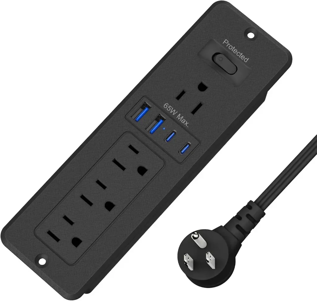 Recessed Power Strip 65W