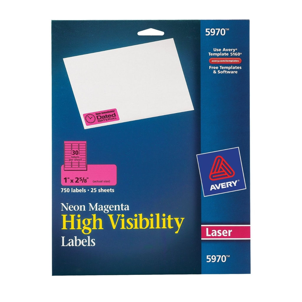 Avery 5974 High Visibility Labels 2" x 4" - Magenta