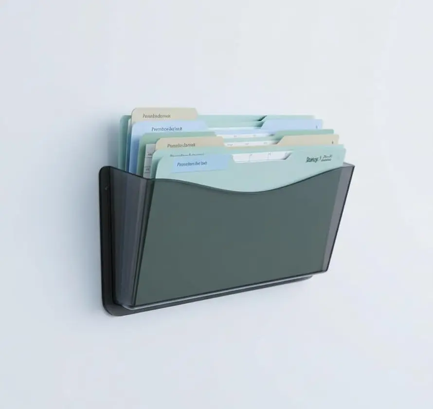 Azar Letter Size Wall Mount File Holder - Smoke