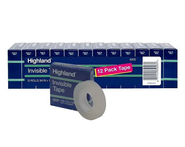 Highland Invisible Tape 3/4"  (Pack of 12)