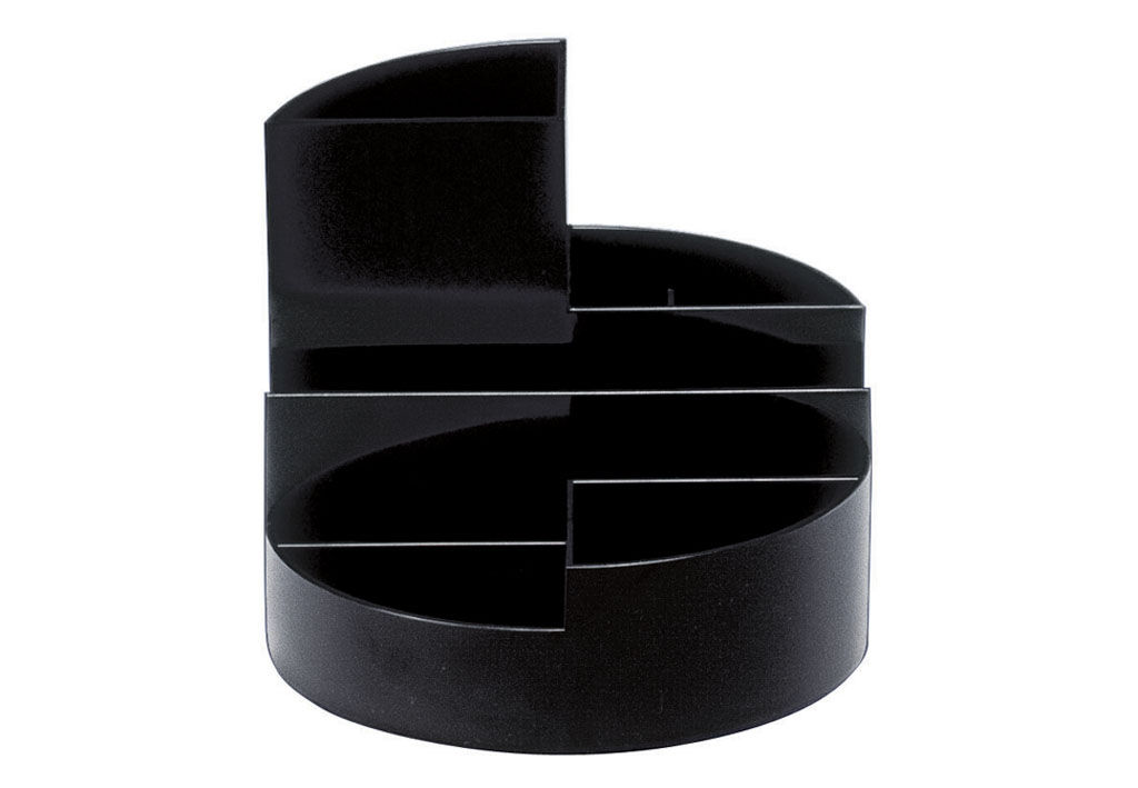 Desk Organizer Round Black 