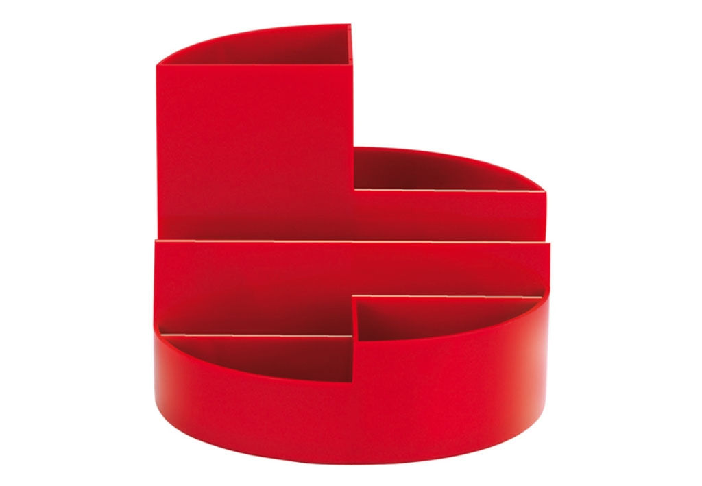 Desk Organizer Round Red 