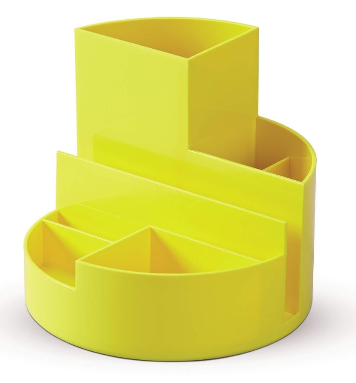 Desk Organizer Round Yellow