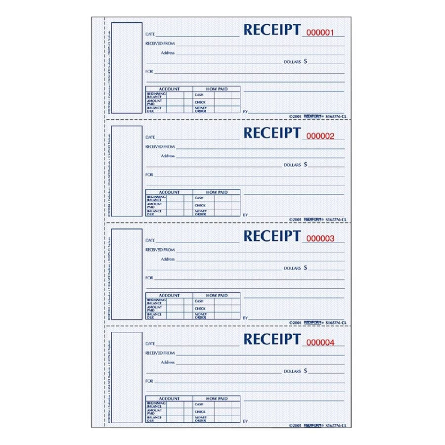 Receipt Book Hard Cover 3 ply 