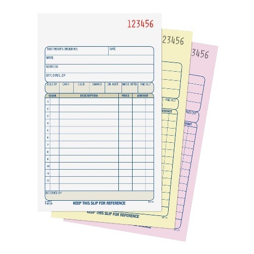 Sales Order Book  4X7 3 ply