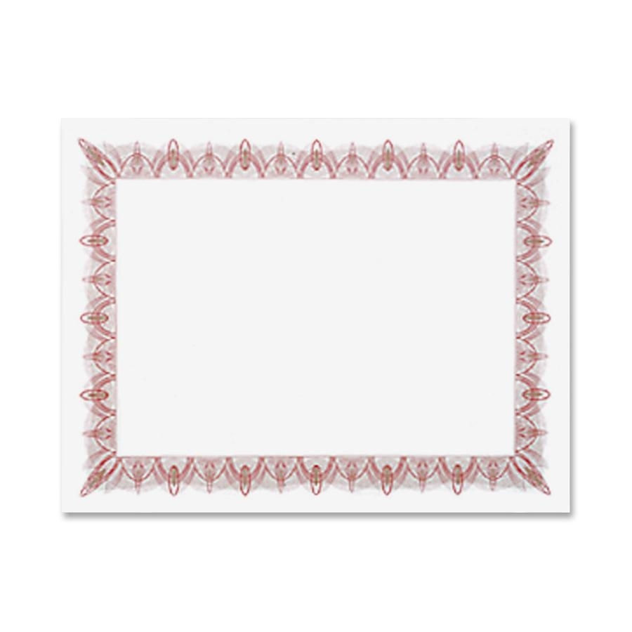 Certificates Letter Size Red 25 pack 