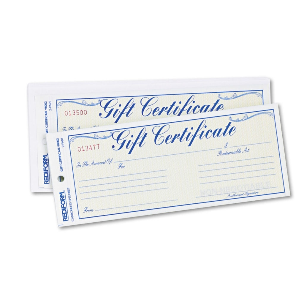 Gift Certificate with Envelope 25 pack 