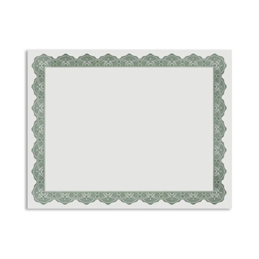 Certificates Letter Size Green  25 pack 