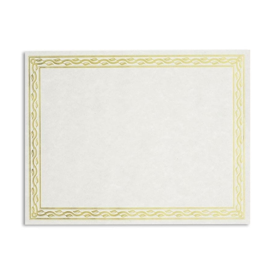 Certificates Letter Size Gold 12 pack 