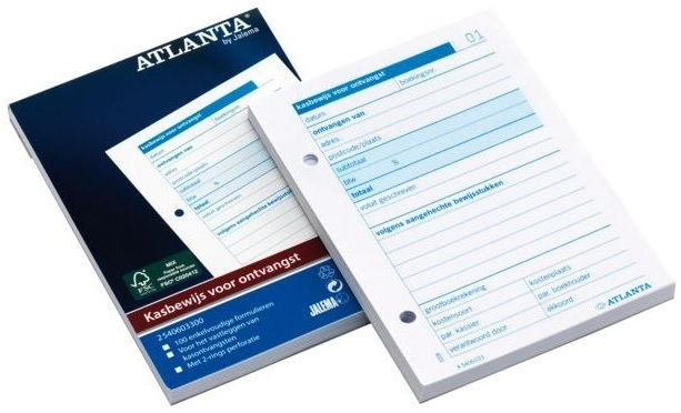 Atlanta Petty Cash Form For Receipt A6 Dutch Text 