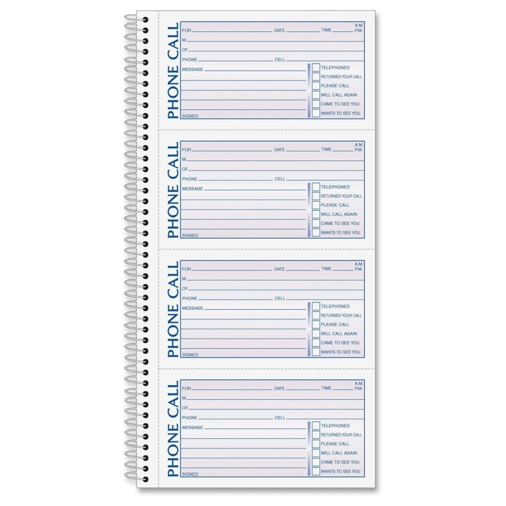 Phone Message Book Carbonless 400 sets 