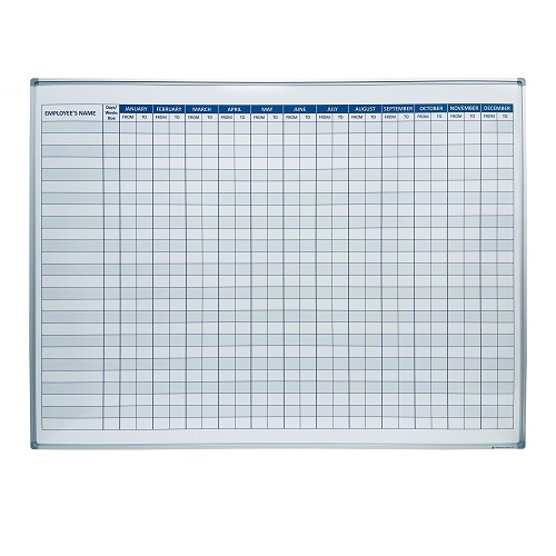 Whiteboard Vacation Planner 120x90cm