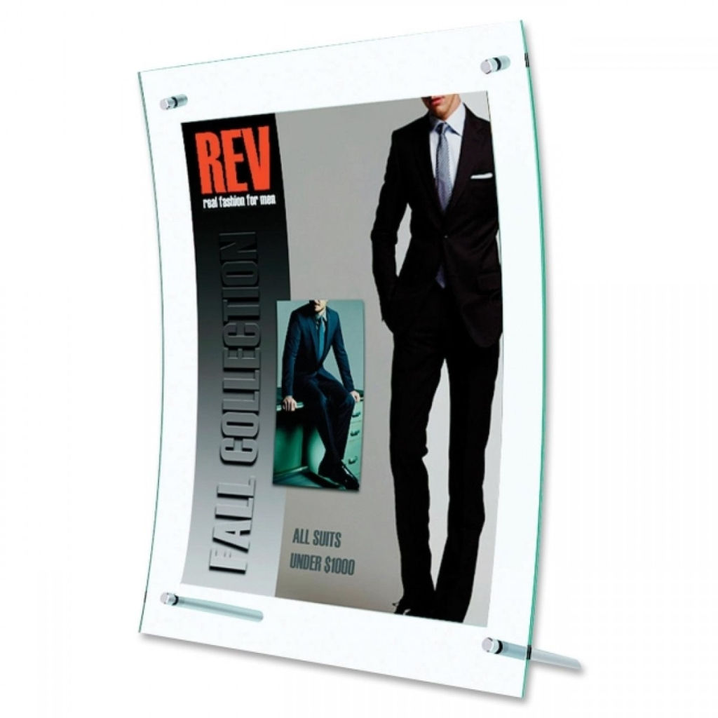 Superior Image Curved Sign Holder 8 1/2" x 11"