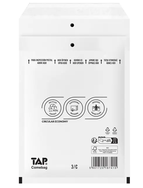 White Bubble Lined Mail Envelopes - 17 x 22 cm