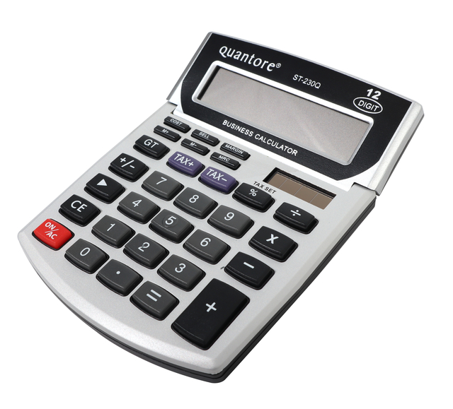 12-Digit Quantore Desktop Calculator ST230Q