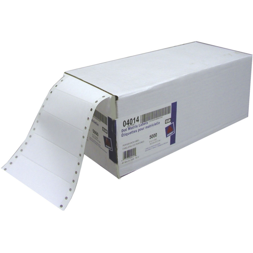 Avery 4014 White Computer Labels 4" x  1 7/16" 