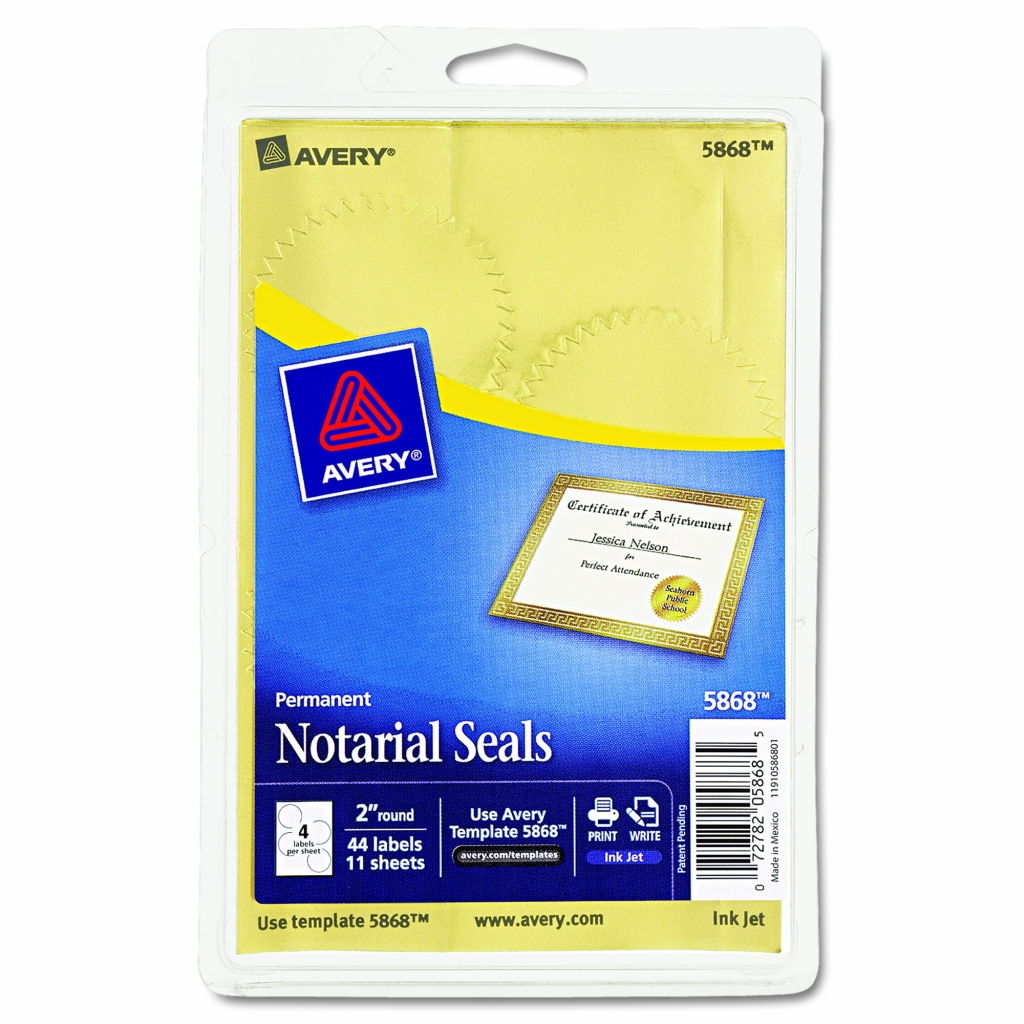 Permanent Metallic Notary Seals - 2" Round