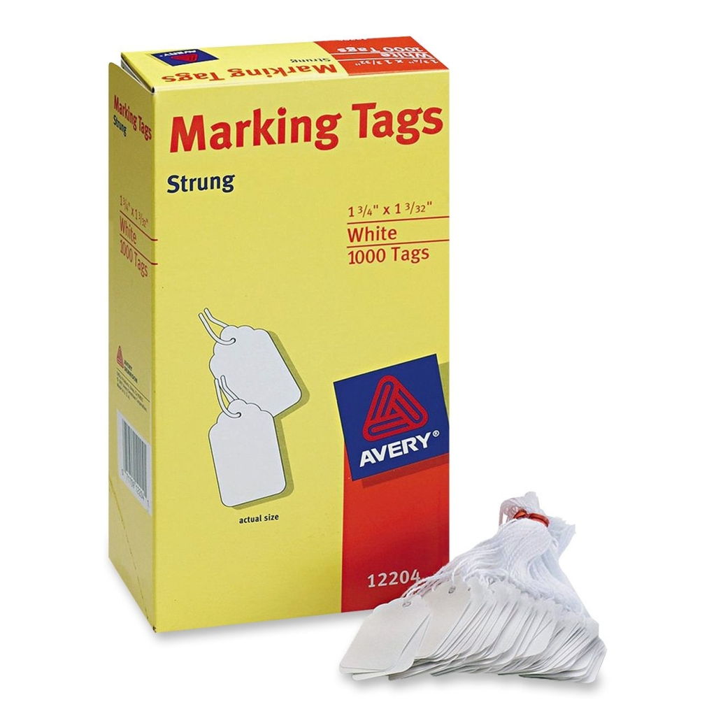 Avery 12204 White Marking Tags 1 3/4" X 1 3/32" 