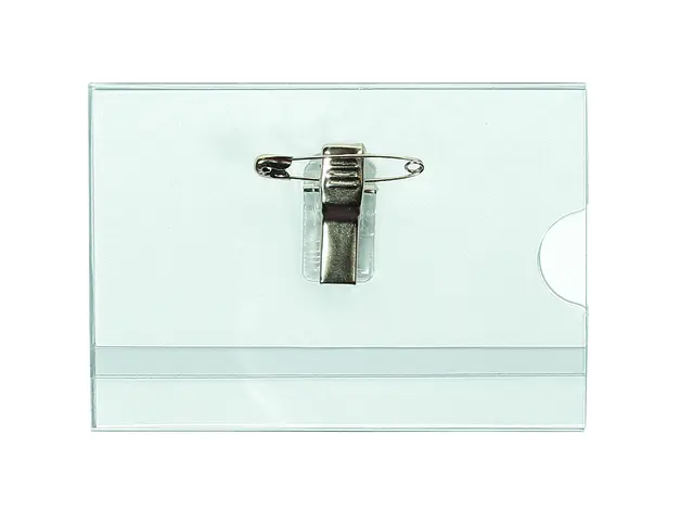 Badge with Clip and Pin 40 X 75 mm