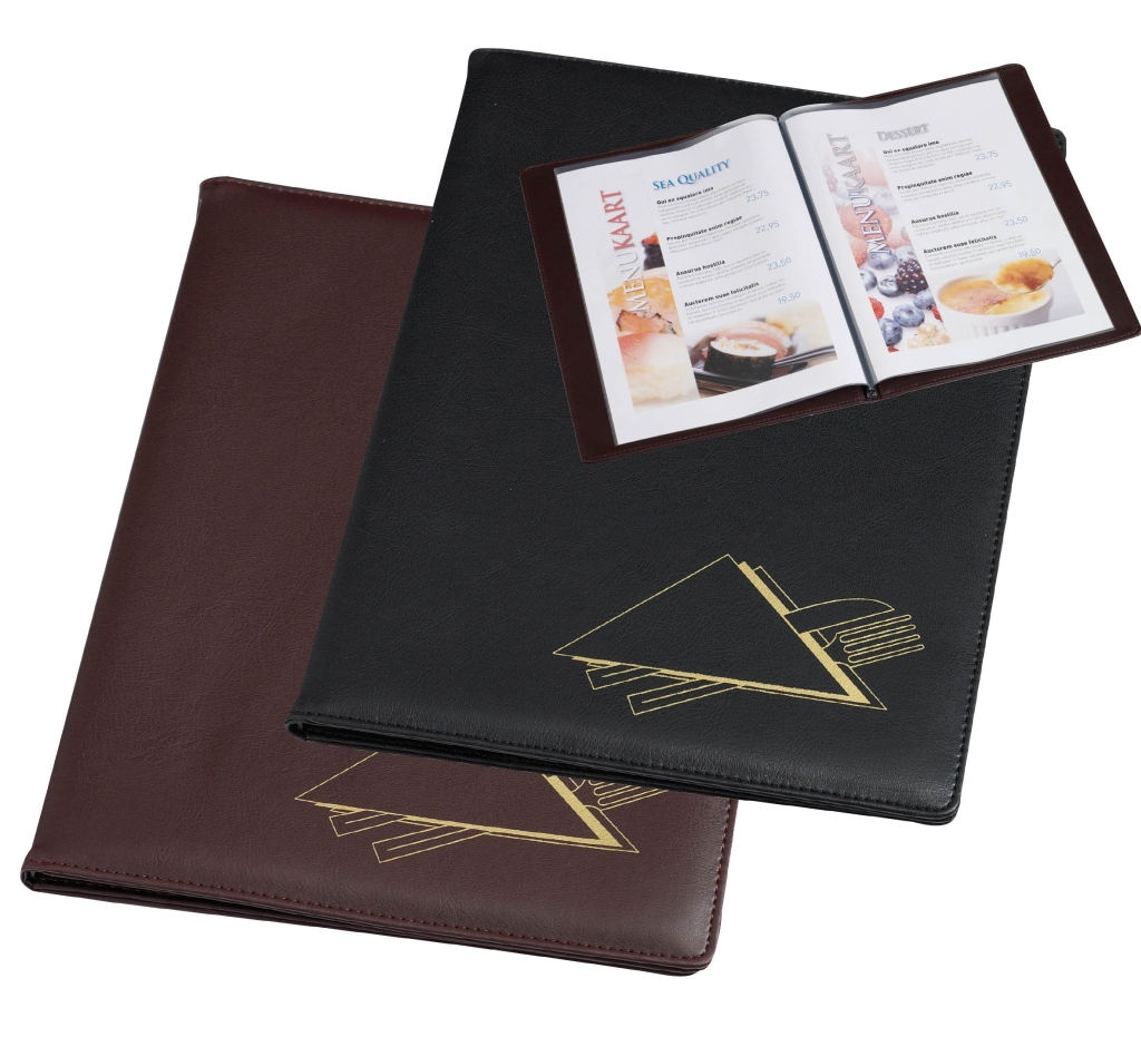 Menu Book 2 Pockets A4 - Burgundy