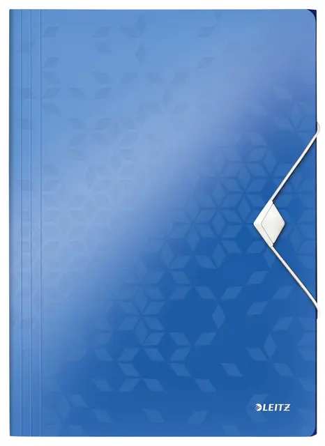 Wow Folder A4 3-flap With Elastic Band - Blue 