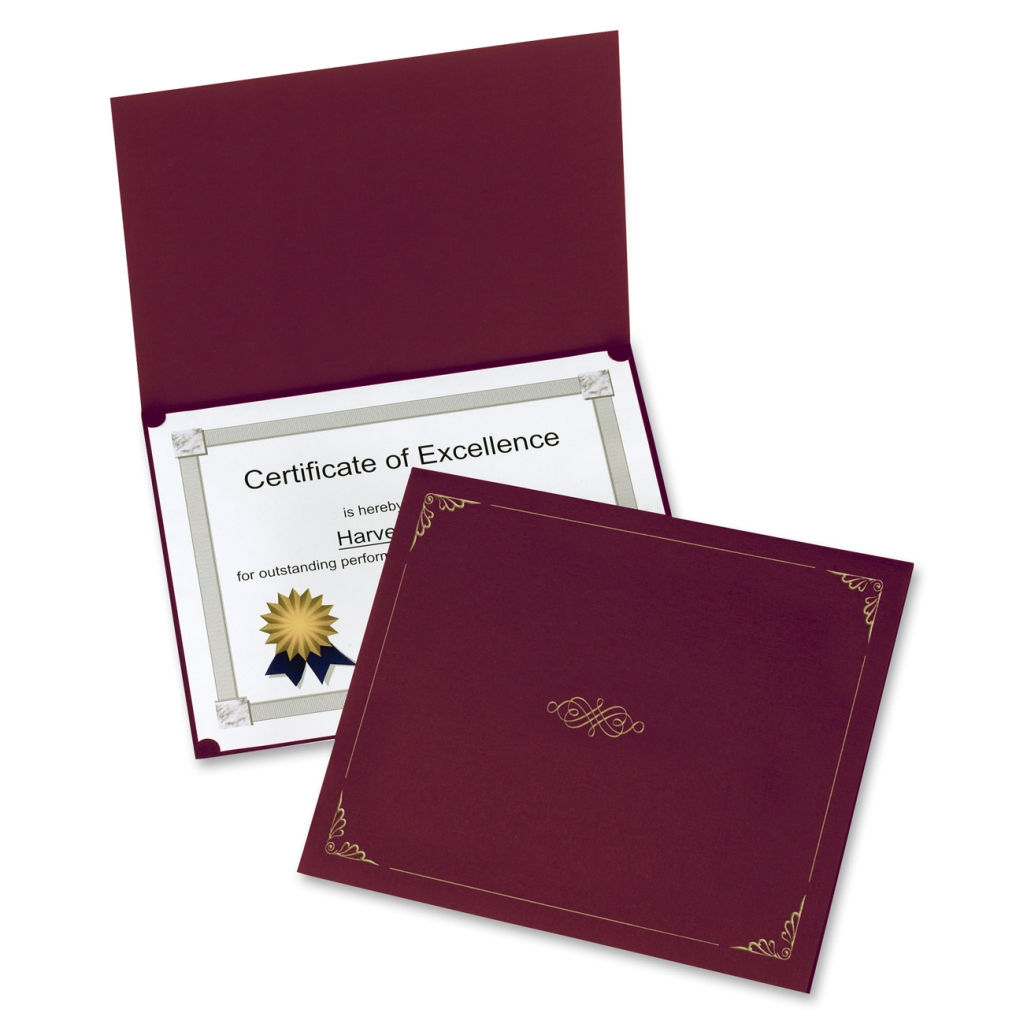 Letter Size Certificate Holder - Burgundy