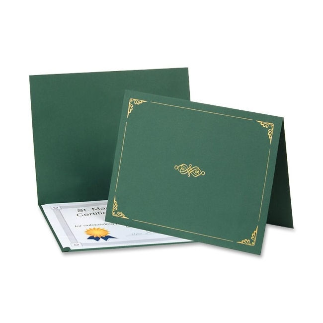 Letter Size Certificate Holder - Green