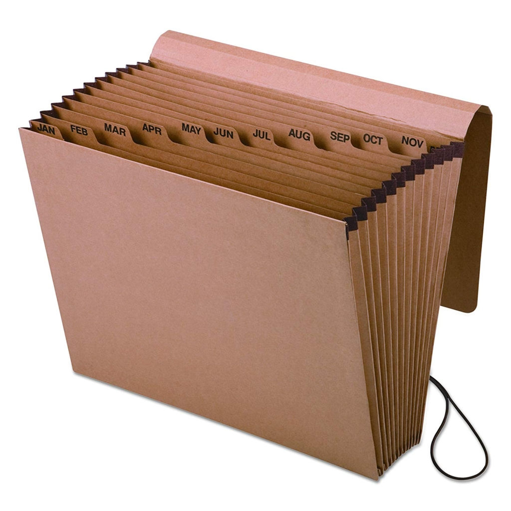 Expanding File Letter Size Kraft Monthly - 12 Pockets