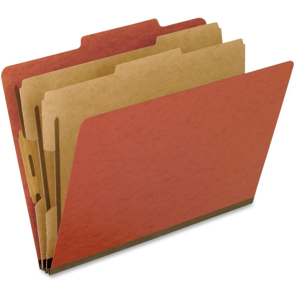 Pressboard Classification Folder Letter Size  - Brick Red
