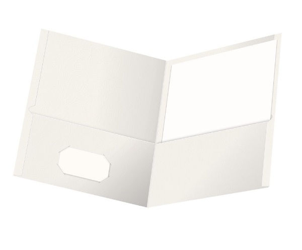 Twin Pocket Folder Letter Size - White