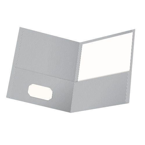 Twin Pocket Folder Letter Size - Gray
