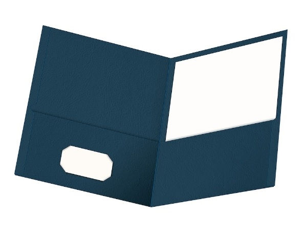 Twin Pocket Folder Letter Size - Dark Blue