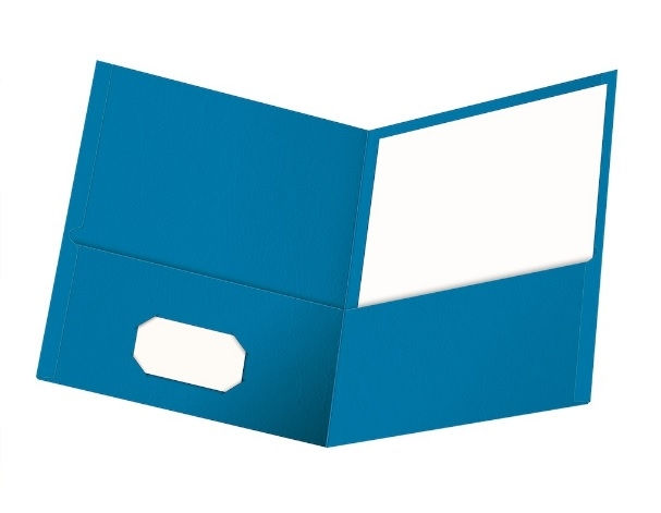 Twin Pocket Folder Letter Size - Light Blue