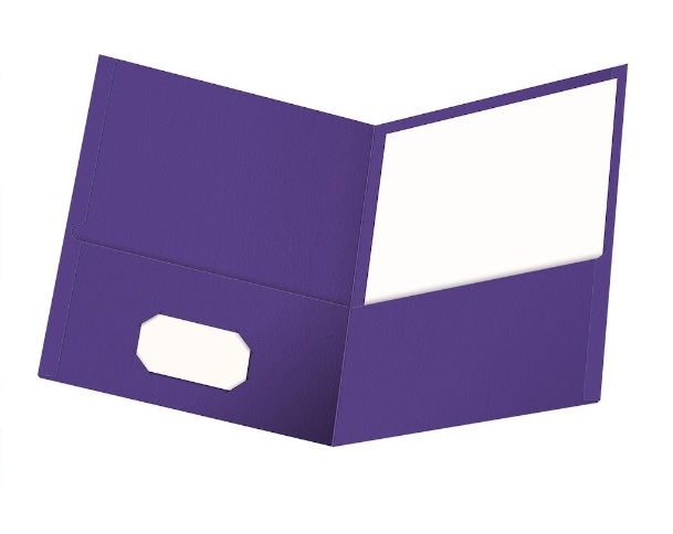 Twin Pocket Folder Letter Size - Purple