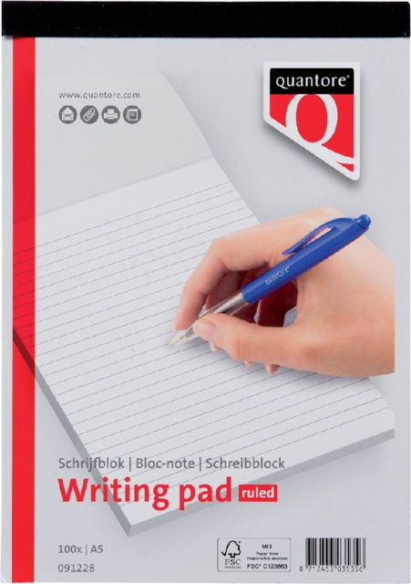Ruled A5 Writing Pad Quantore