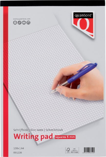 Squares 5mm A4 Writing Pad Quantore