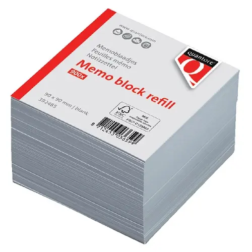 White Refill For Memo Cube - 90 x 90mm