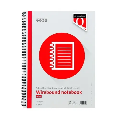 Ruled A4 Wirebound Notebook