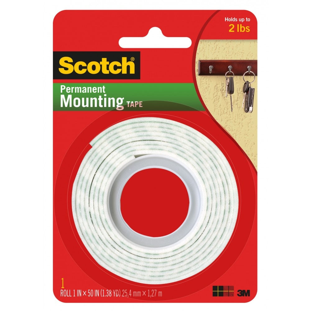 Permanent Mounting Tape Roll 1"