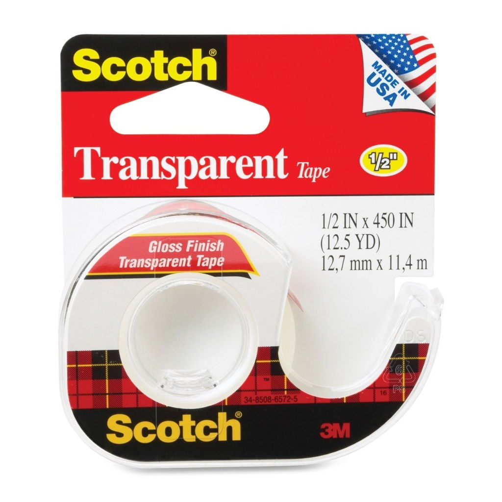 Transparent Tape 1/2" With Dispenser
