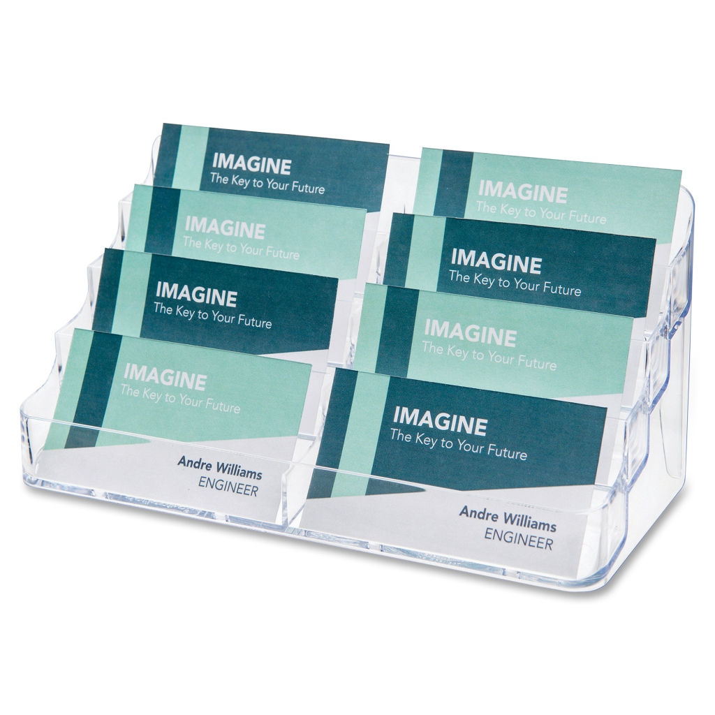 Business Card Holder 8 Pockets - Clear