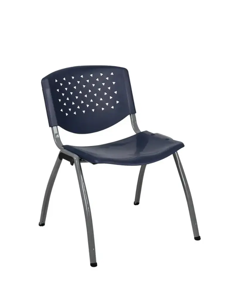 Plastic Visitor Chair - Navy Blue